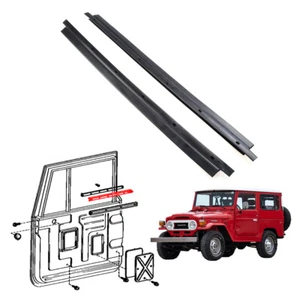 FRT Door Glass Outer Weatherstrip w/ Vent Fit Toyota Land Cruiser BJ40 FJ43 HJ45 - Foto 1 di 6