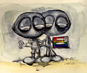 Limited Edition Drawing with Frame - Another Step Towards Equality by SLAZO - Picture 1 of 3