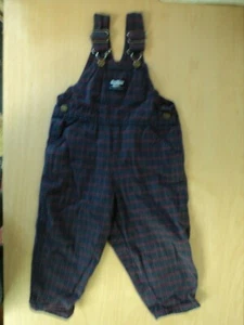 Vintage Oshkosh B'gosh Vestbak gestreifter Overall Jungen Größe 3T USA 100 % Baumwolle  - Bild 1 von 7