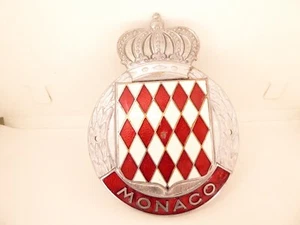 PLAQUE EMAILLEE - ENAMELLED PLATE- PRINCIPAUTE MONACO - POUR CALANDRE / CALANDER - Picture 1 of 11