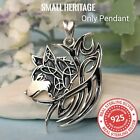 925 Sterling Silver Wolf Necklace Lucky Amulet Pendant Chain For Women Men