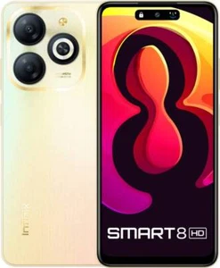 Infinix SMART 8 HD Factory Unlocked Dual SIM 3GB RAM 6.6 inch HD+ Display- GOLD - Picture 1 of 8