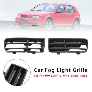 1 Pair Front Bumper Fog Light Grill Cover Bezel For VW Golf IV MK4 1998-2004 FE - Picture 1 of 14