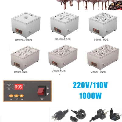 Commercial 1000W Electric Chocolate Melter Maker Stainless Steel Heater Machine - Image 1 of 4