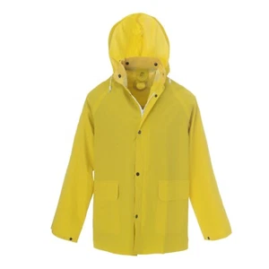 WATERPROOF OUTDOORS FISHING HUNTING CONSTRUCTION WORK PVC RAIN COAT JACKET 3XL - Picture 1 of 7