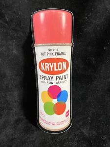 “ STICKER “ 1968 Hot Pink Die Cut Krylon Spraycan Retro Vintage Spray Paint Can