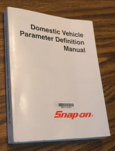 SNAP-ON Domestic Vehicle Parameter Definition Manual 2nd Edition Sept 2002 - Picture 1 of 6