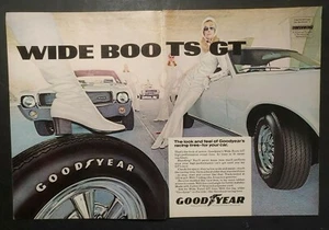 1969 Goodyear Wide Boots GT AMC White AMX Blondes Jumpsuits Vintage Print Ad - Picture 1 of 3