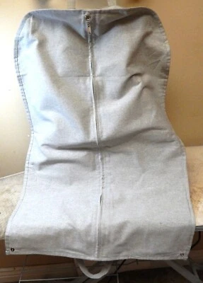 BRUNELLO CUCINELLI Gris Algodón Lino Logo Algodón Prenda Bolsa de Viaje Cubierta Foto 1 de 4