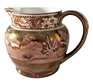 Vintage Wedgwood Damhirsch Porzellan Milchkännchen Krug weiß/gold Glanz - Bild 1 von 6