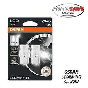 Osram LED W21W White Bulbs 12v 1.4W (582 Wedge W21W) 7505DWP-02B - Picture 1 of 4