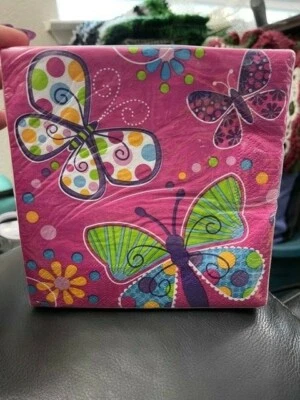 Guardanapos de almoço com brilho borboleta evento de casamento aniversário primavera verão renascimento - Imagem 1 de 2