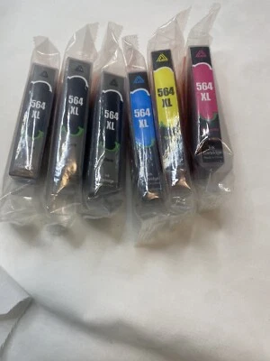 564XL Replacement Ink Cartridges 3 BLACK, 1 CYAN, 1 MAGENTA , 1 YELLOW - Image 1 of 2