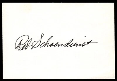 Red Schoendienst Baseball Signed Auto Autograph 3.5 x 5 Index Card No COA - Image 1 of 2