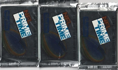 1992 SkyBox Football - 3 Unopened packs - NFL PrimeTime - HOF Players - Image 1 of 2