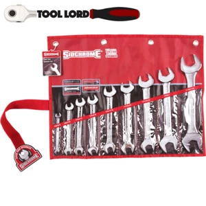 Sidchrome 9 Piece AF Open End Spanner Set SCMT20411 1/4" - 1-1/4" Imperial SAE - Picture 1 of 3