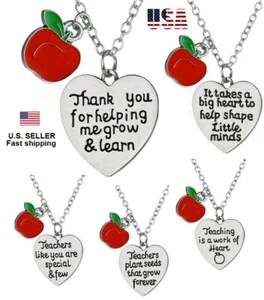 Nuevo Amor Corazón Dije Collar Joyería Collar Regalo para Maestro Regalos Para Maestros - Imagen 1 de 26