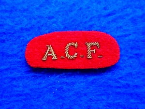 ARMEE KADETT TRUPPE OFFIZIERE GOLDBARREN MESS KLEID SCHULTER TITEL, HERGESTELLT IN BRITISH - Bild 1 von 2