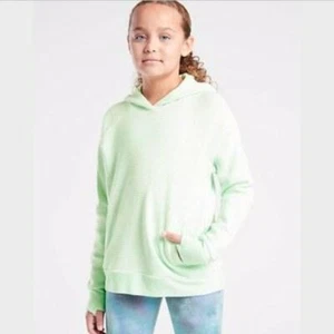Athleta Girl Crunch Time Hoodie XXL 16 Mint Sorbet Aqua Green Front Pocket NEW - Picture 1 of 5