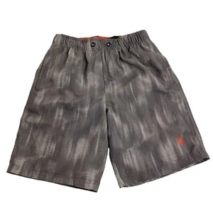 Spyder Surf Swim Trunks Board Shorts Boys Size S 7-8 Gray Stretch Elastic Waist - Picture 1 of 8