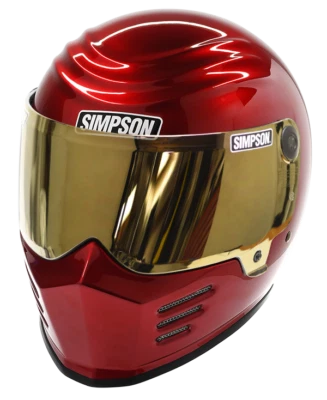 Simpson Outlaw 2 Helmet Snell M2020 Metalic Candee Red Xs-Xxl Uk - Image 1 of 4