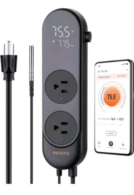INKBIRD Bluetooth Temperature Controller 1200W 10A Thermostat Heating & Cooling  - Image 1 of 4