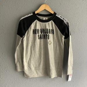 NFL Team Apparel Kids Girls Large 10 12 New Orleans Saints Sweater Top with tags - Picture 1 of 8