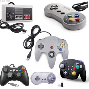 USB SNES /NES/ N64 /Xbox 360 Controller Joystick for Windows 7 8 10 11 PC MAC - Picture 1 of 114