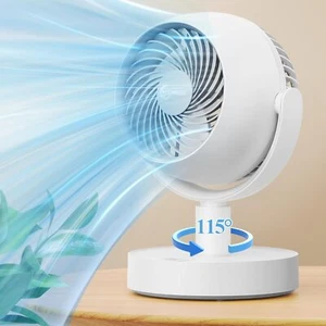 Desk Fan for Bedroom, Mini Portable Air Circulator, Rechargeable Small Desk Fans - Picture 1 of 8
