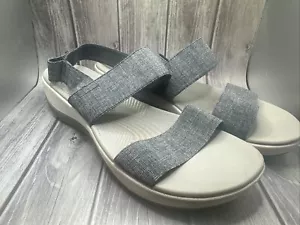 Clarks Arla Gracie Criss Cross Strap Sandal Blue Sz. 12 Women Comfort - Picture 1 of 5