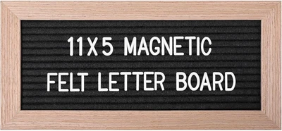 Small Magnetic Felt Letter Board 11X5Inch with Changeable Letters and Numbers, M - Image 1 of 4