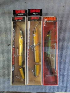 3 NOS Rapala Lures, 2 Silver SL-13 & 1 Floating - Discontinued Items - Picture 1 of 6