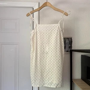 NWT VITAMIN A cotton ivory cream eyelet lace sleeveless beach summer mini dress - Picture 1 of 5