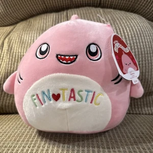Squishmallow Selene the Shark Fintastic 8” inch Plush Valentine New NWT - Picture 1 of 3