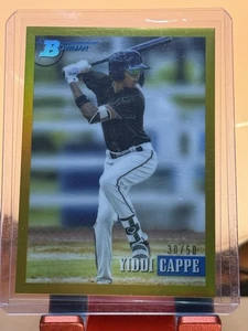 2021 Bowman Heritage Chrome Yiddi Cappe GOLD Refractor #'d /50 - Miami Marlins - Picture 1 of 2