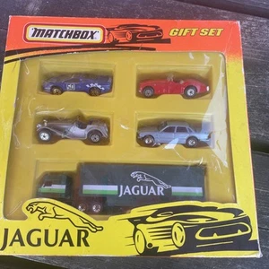 Matchbox Jaguar 5 Piece Gift Set SS100 XK120 XJ6 XJ220 Plus Transporter - Picture 1 of 11