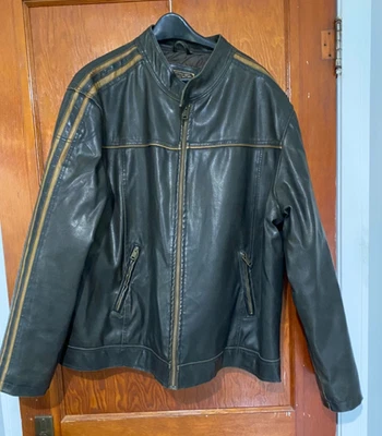 Chaqueta de cuero sintético original Arizona para hombre talla XL chaqueta de cuero marrón sintético para hombre Foto 1 de 4