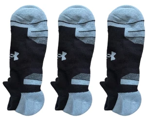 3 Pairs Under Armour UA Performance Tech NO SHOW Socks BLACK - LARGE - Picture 1 of 1