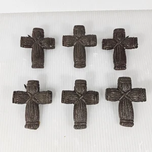 6 Cast Iron Rustic Western Cross Nail Back (2.25x2.75) Western Rustic Decor  - Picture 1 of 7