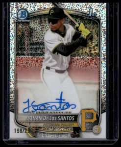 2025 Bowman Chrome 1st Auto Speckle #/299 - CPA-JDLS Johan De Los Santos Pirates - Picture 1 of 2