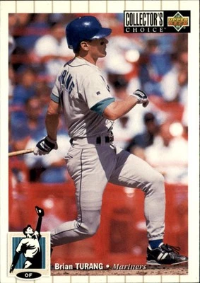 1994 Collector's Choice #614 Brian Turang RC Seattle Mariners - Image 1 of 2