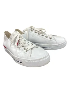 Paul Green Womens White Leather Carly Sneakers Shoes Size 7 - Picture 1 of 5