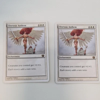 MTG 2x Glorious Anthem 8th Edition Magic The Gathering +free cards. - Image 1 of 2