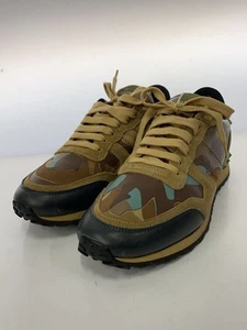 VALENTINO GARAVANI Rock Runner camouflage low-cut sneakers 40 brown green - Picture 1 of 5