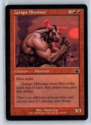 (2x) ZERAPA MINOTAUR – MTG Magic the Gathering Card – Prophecy – Common - Image 1 of 4