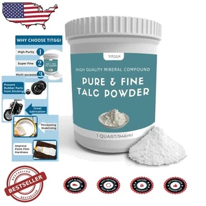 Talcum Powder 1 Quart - Extremely Fine, Unscented, Multi-Purpose - Picture 1 of 8