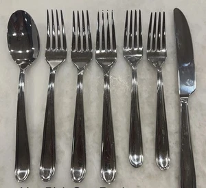 GS Gourmet Settings Replacement Flatware Melody 7 Pcs. Forks Salad Knife S Spoon - Picture 1 of 5