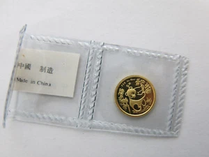 1992 1/20 oz China gold panda 5 yuan sealed Chinese coin - Picture 1 of 3