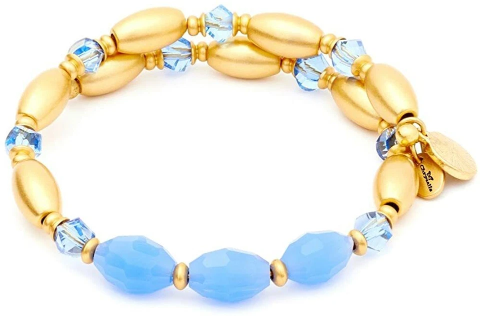 Brazalete envolvente Chrysalis Fire Blue Opal tono dorado CRBW0003GPBLOP Foto 1 de 1