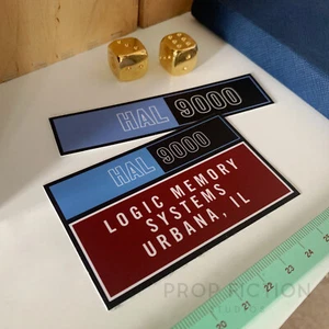 2001: A Space Odyssey - Paar HAL9000 Computer Aufkleber / Set Dressing Decals - Bild 1 von 1